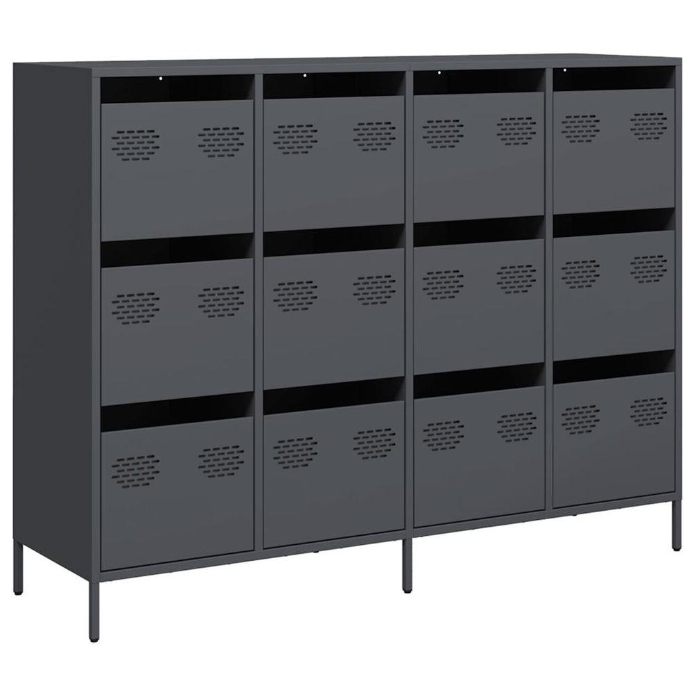 vidaXL Sideboard Anthracite 135x39x103.5 cm Cold-Rolled Steel