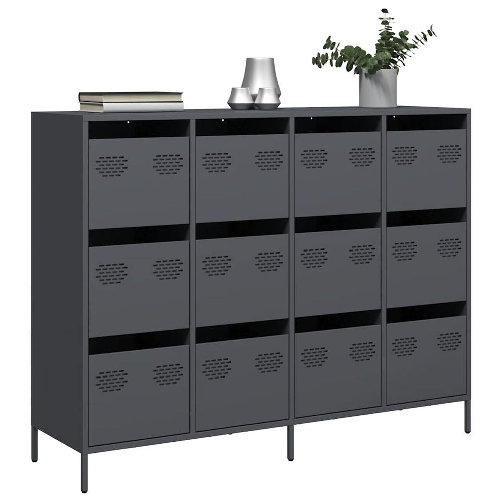 vidaXL Sideboard Anthracite 135x39x103.5 cm Cold-Rolled Steel
