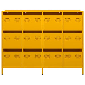 vidaXL Sideboard Mustard Yellow 135x39x103.5 cm Cold-rolled Steel