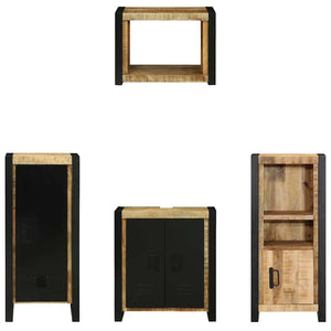 vidaXL 4-Piece Bathroom Furniture Set Brown Solid Reclaimed Wood