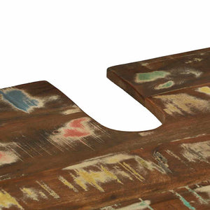 vidaXL Bathroom Furniture Set with Shelf 4 pcs Multicolored Solid Reclaimed Wood