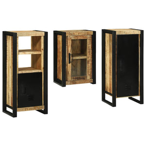 vidaXL Bathroom Furniture Set with Shelf 3 pcs Brown Solid Mango Wood