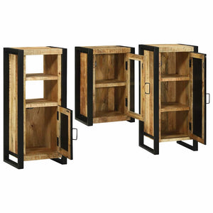 vidaXL Bathroom Furniture Set with Shelf 3 pcs Brown Solid Mango Wood