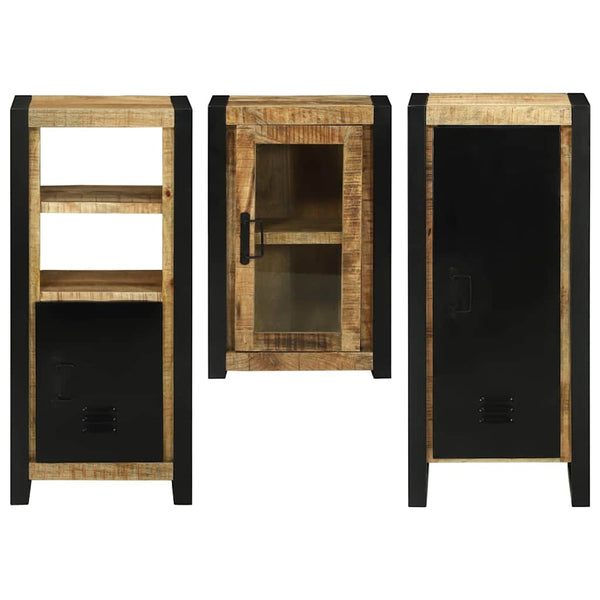 vidaXL Bathroom Furniture Set with Shelf 3 pcs Brown Solid Mango Wood