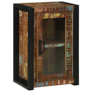 vidaXL Bathroom Furniture Set with Shelf 3 pcs Multicolor Solid Reclaimed Wood