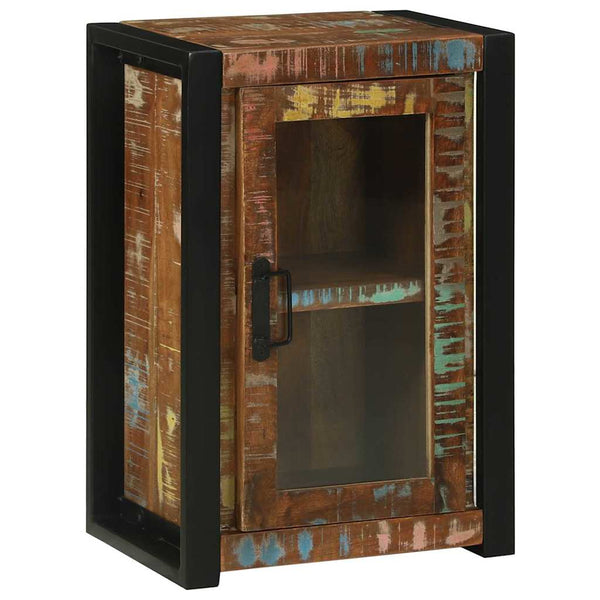 vidaXL Bathroom Furniture Set with Shelf 3 pcs Multicolor Solid Reclaimed Wood