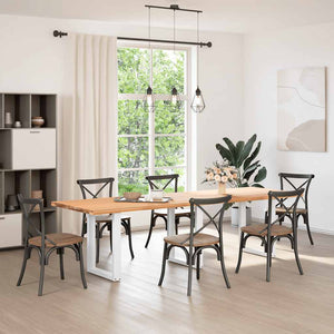 vidaXL Dining Table Legs U-Shape 3 pcs. White 70x(72-73) cm Steel