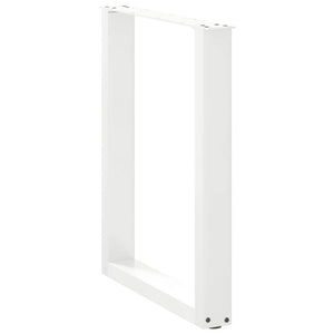 vidaXL Dining Table Legs U-Shape 3 pcs. White 70x(72-73) cm Steel