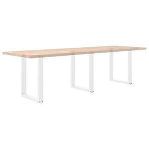 vidaXL Dining Table Legs U-Shape 3 pcs. White 70x(72-73) cm Steel