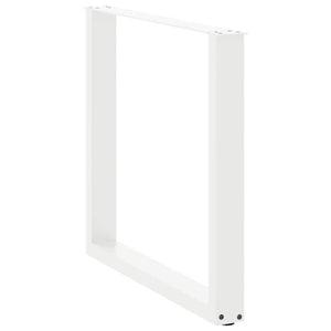 vidaXL Dining Table Legs U-shaped 3 pcs White 80x(72-73) cm Steel