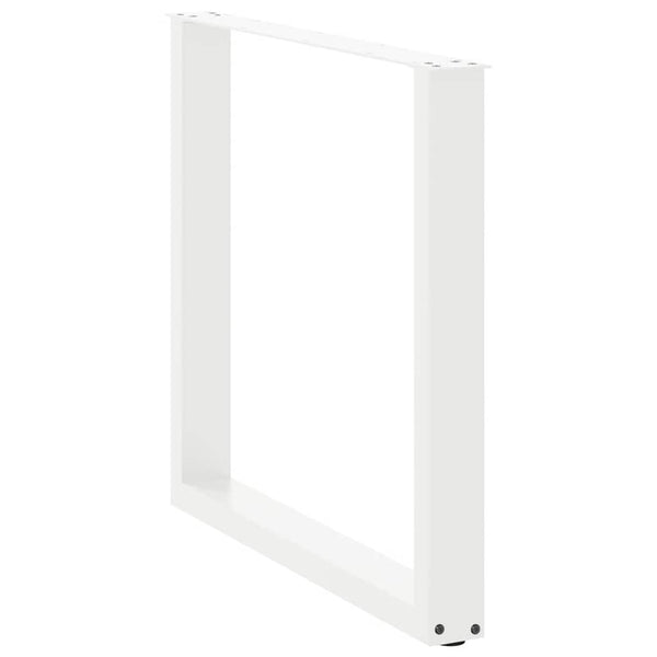 vidaXL Dining Table Legs U-shaped 3 pcs White 80x(72-73) cm Steel