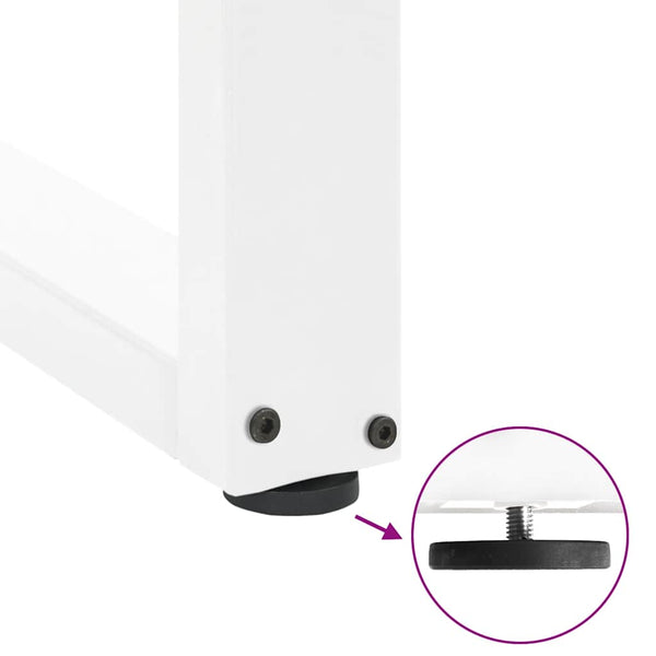 vidaXL Dining Table Legs U-shaped 3 pcs White 80x(72-73) cm Steel