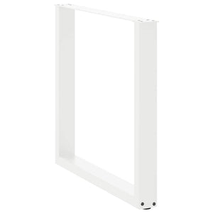 vidaXL Dining Table Legs U-shaped 3 pcs. White 90x(72-73) cm Steel