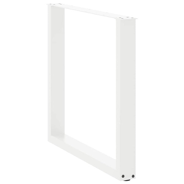 vidaXL Dining Table Legs U-shaped 3 pcs. White 90x(72-73) cm Steel