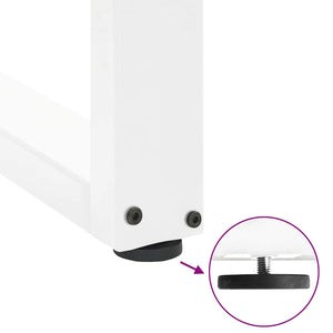 vidaXL Dining Table Legs U-shaped 3 pcs. White 90x(72-73) cm Steel