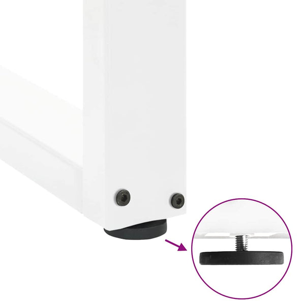 vidaXL Dining Table Legs U-shaped 3 pcs. White 90x(72-73) cm Steel