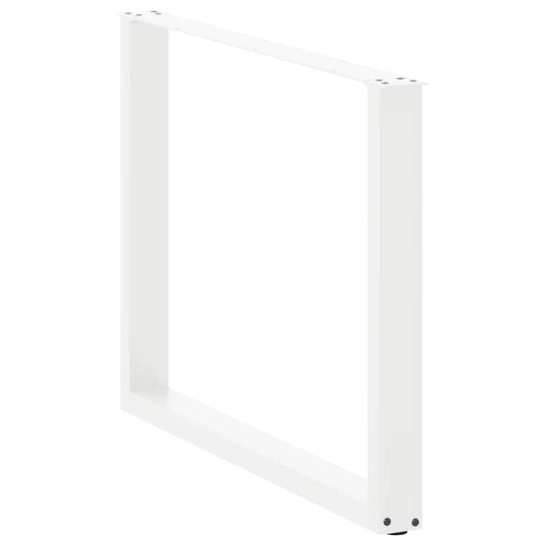 vidaXL Dining Table Legs U-shaped 3 pcs White 100x(72-73) cm Steel