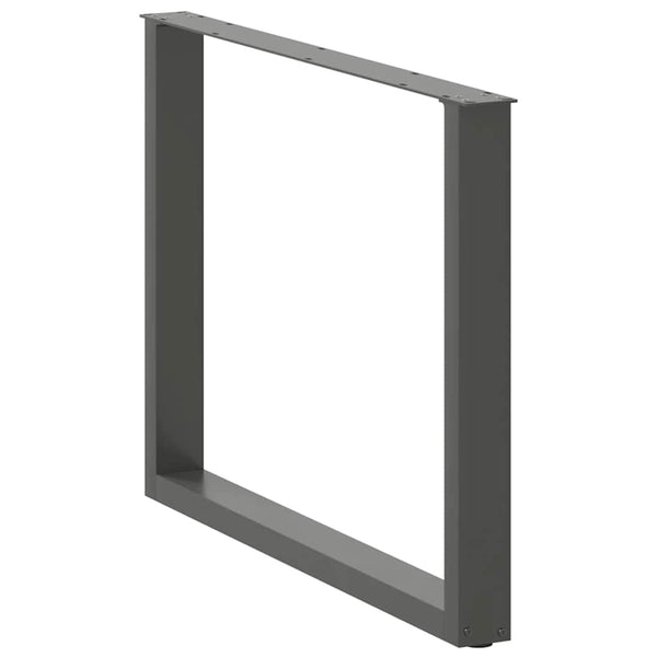 vidaXL Dining Table Legs U-Shape 3 pcs Anthracite 100x(72-73) cm Steel