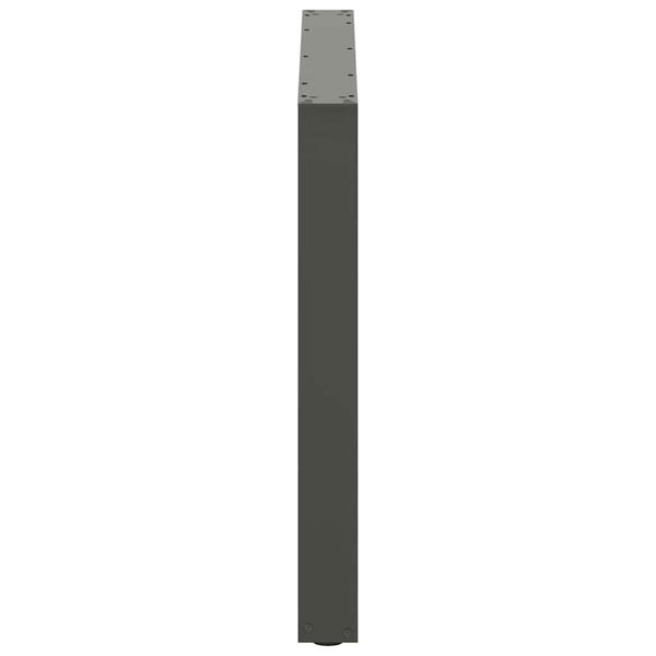 vidaXL Dining Table Legs U-Shape 3 pcs Anthracite 100x(72-73) cm Steel