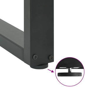 vidaXL Dining Table Legs U-Shape 3 pcs Anthracite 100x(72-73) cm Steel
