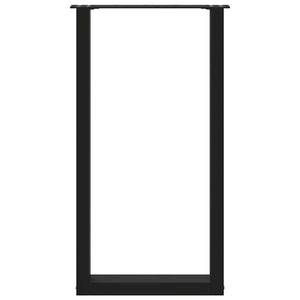 vidaXL Bar Table Legs U-Shaped 2 pcs Black 50x(90-91) cm Steel