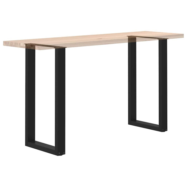 vidaXL Bar Table Legs U-Shaped 2 pcs Black 50x(90-91) cm Steel