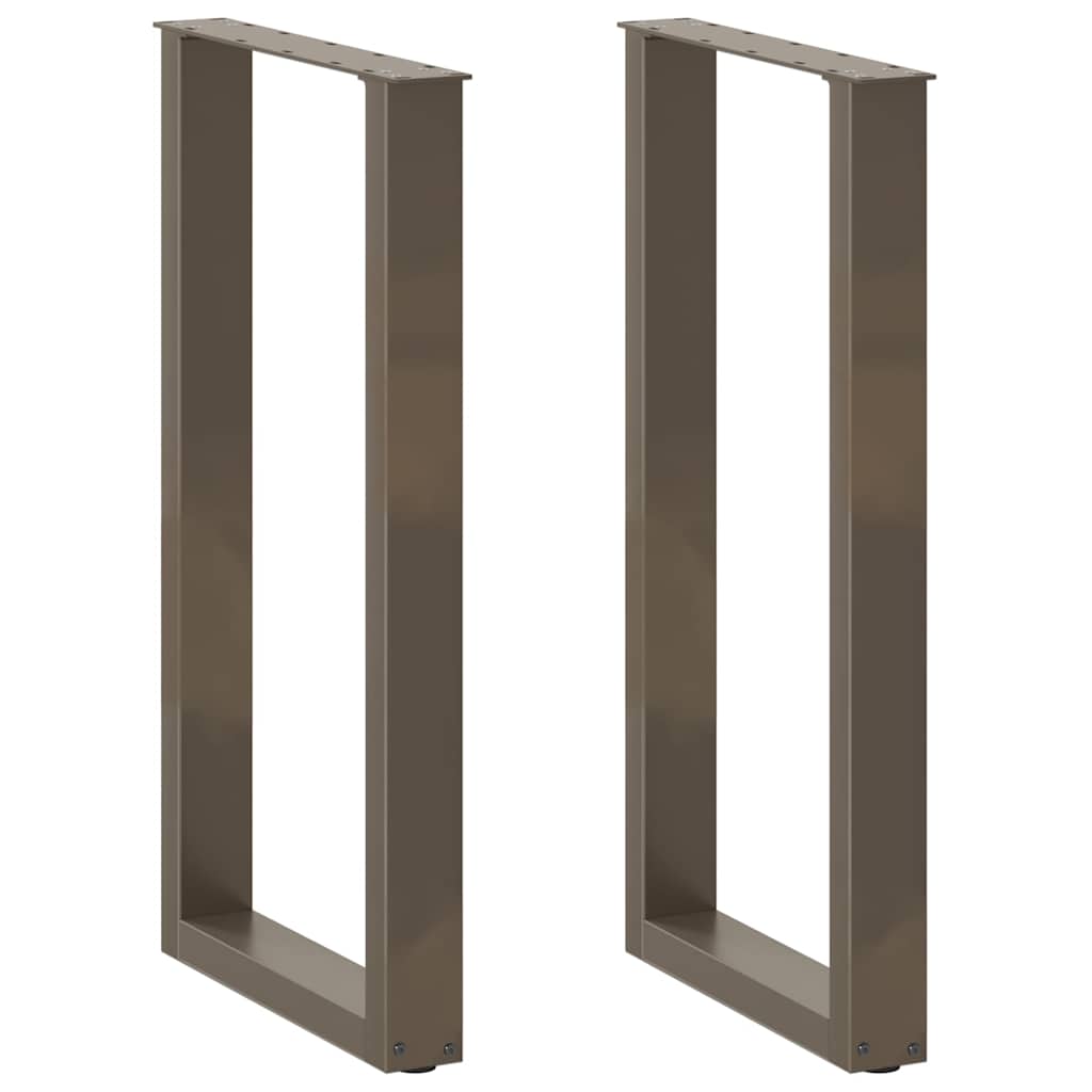 vidaXL Bar Table Legs U-shaped 2 pcs. Raw Steel 50x(90-91) cm Steel