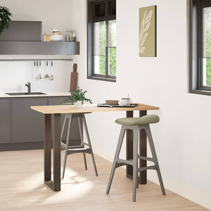 vidaXL Bar Table Legs U-shaped 2 pcs. Raw Steel 50x(90-91) cm Steel
