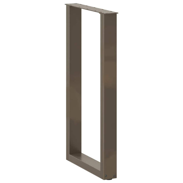 vidaXL Bar Table Legs U-shaped 2 pcs. Raw Steel 50x(90-91) cm Steel