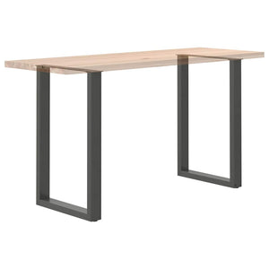 vidaXL Bar Table Legs U-shaped 2 pcs Anthracite 60x(90-91) cm Steel