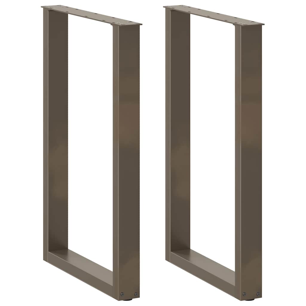 vidaXL Bar Table Legs U-shaped 2 pcs. Untreated Steel 60x(90-91) cm Steel