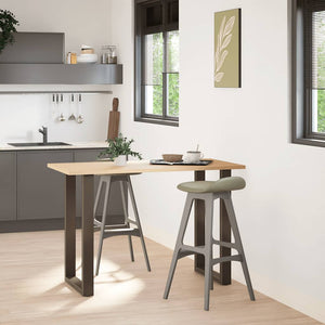 vidaXL Bar Table Legs U-shaped 2 pcs. Untreated Steel 60x(90-91) cm Steel