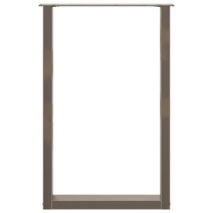 vidaXL Bar Table Legs U-shaped 2 pcs. Untreated Steel 60x(90-91) cm Steel
