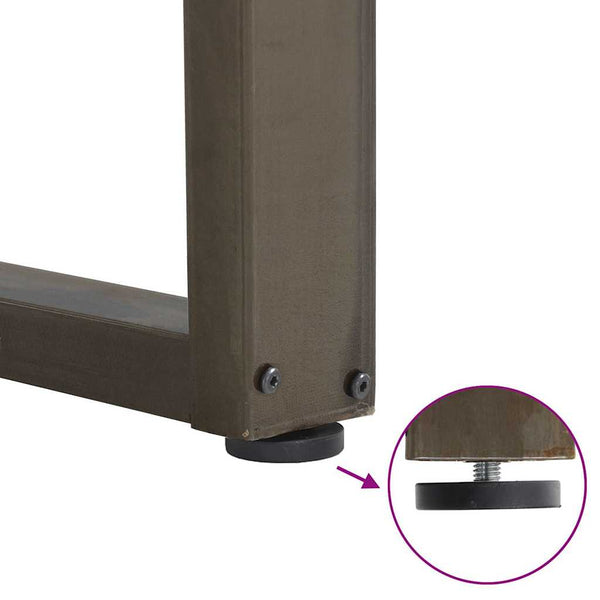 vidaXL Bar Table Legs U-shaped 2 pcs. Untreated Steel 60x(90-91) cm Steel