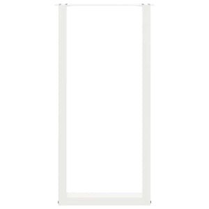 vidaXL Bar Table Legs U-shaped 2 pcs. White 40x(100-101) cm Steel