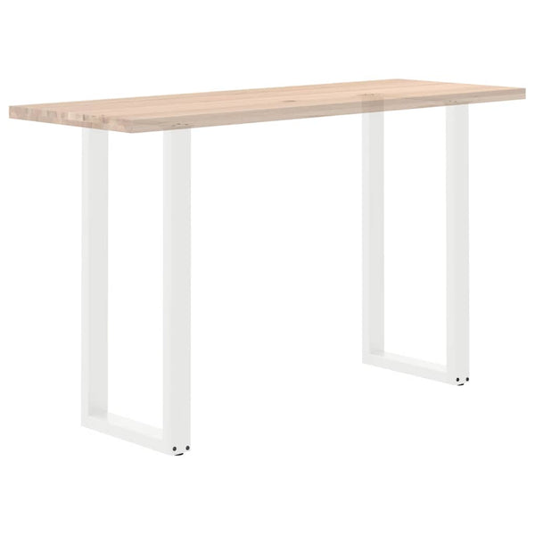 vidaXL Bar Table Legs U-shaped 2 pcs. White 40x(100-101) cm Steel