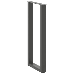vidaXL Bar Table Legs U-shaped 2 pcs. Anthracite 40x(100-101) cm Steel