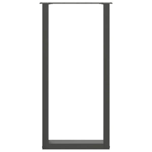 vidaXL Bar Table Legs U-shaped 2 pcs. Anthracite 40x(100-101) cm Steel