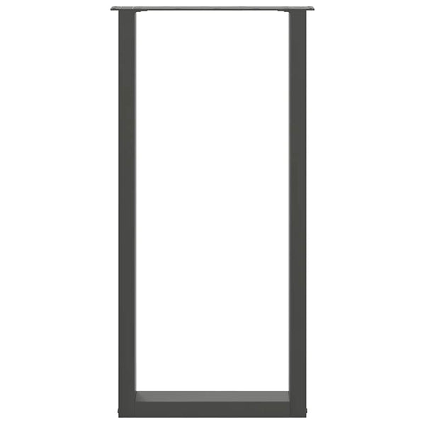 vidaXL Bar Table Legs U-shaped 2 pcs. Anthracite 40x(100-101) cm Steel
