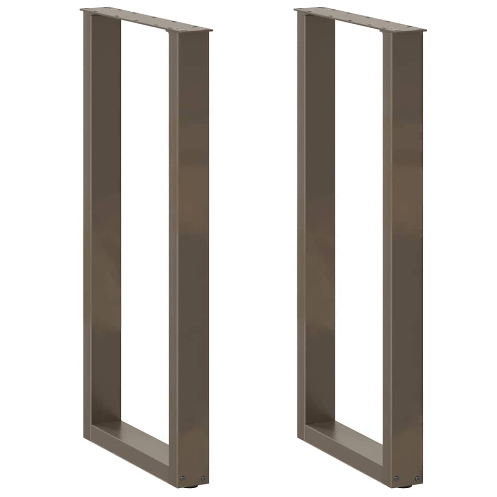 vidaXL Bar Table Legs U-shaped 2 pcs. Raw Steel 40x(100-101) cm Steel