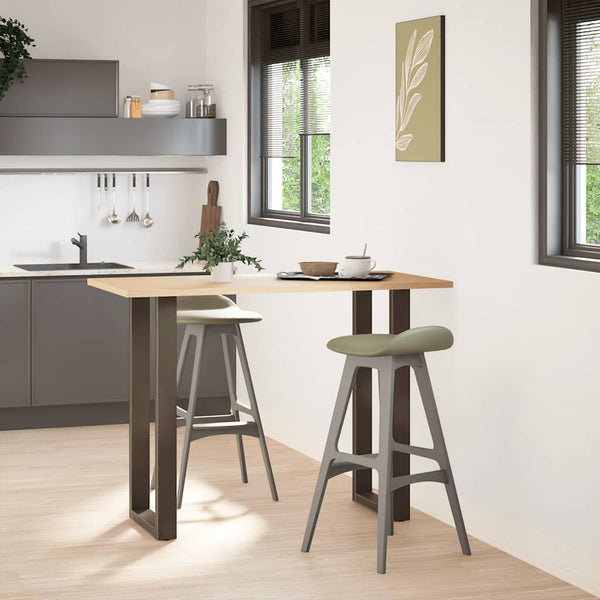 vidaXL Bar Table Legs U-shaped 2 pcs. Raw Steel 40x(100-101) cm Steel