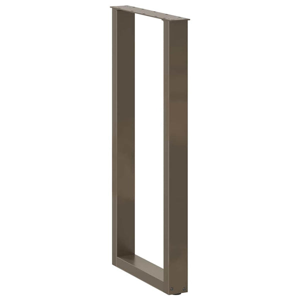 vidaXL Bar Table Legs U-shaped 2 pcs. Raw Steel 40x(100-101) cm Steel