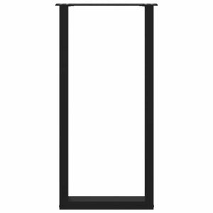 vidaXL Bar Table Legs U-shaped 2 pcs. Black 50x(100-101) cm Steel
