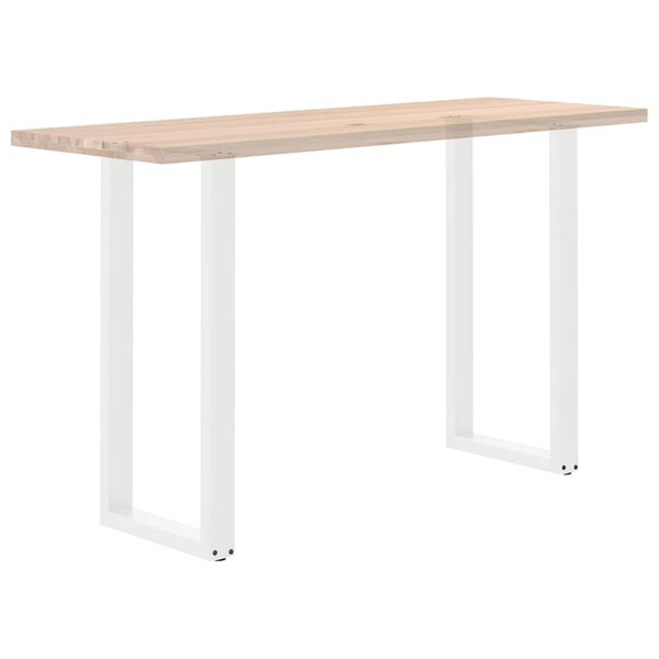 vidaXL Bar Table Legs U-Shaped 2 pcs. White 50x(100-101) cm Steel