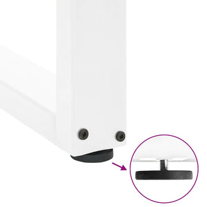 vidaXL Bar Table Legs U-Shaped 2 pcs. White 50x(100-101) cm Steel