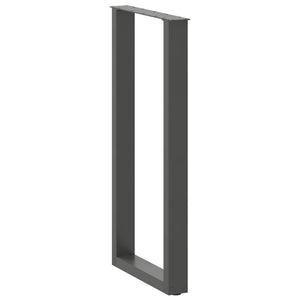 vidaXL Bar Table Legs U-shaped 2 pcs Anthracite 50x(100-101) cm Steel