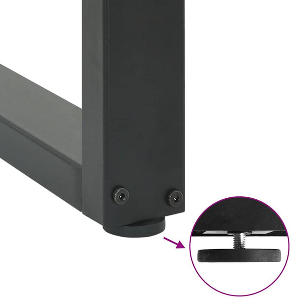vidaXL Bar Table Legs U-shaped 2 pcs Anthracite 50x(100-101) cm Steel