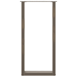 vidaXL Bar Table Legs U-shaped 2 pcs. Natural Steel 50x(100-101) cm Steel
