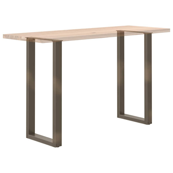 vidaXL Bar Table Legs U-shaped 2 pcs. Natural Steel 50x(100-101) cm Steel