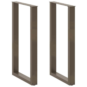 vidaXL Bar Table Legs U-shaped 2 pcs. Raw Steel 60x(100-101) cm Steel